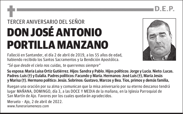 Don José Antonio Portilla Manzano