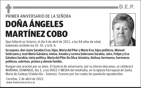 DOÑA ÁNGELES MARTÍNEZ COBO