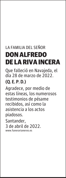DON ALFREDO DE LA RIVA INCERA