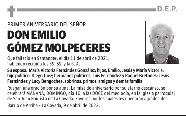 DON EMILIO GÓMEZ MOLPECERES