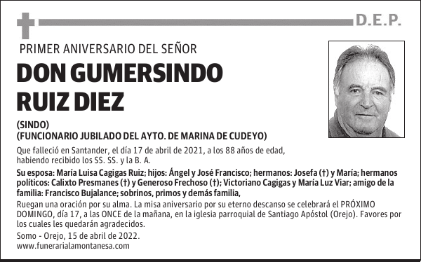 DON GUMERSINDO RUIZ DIEZ