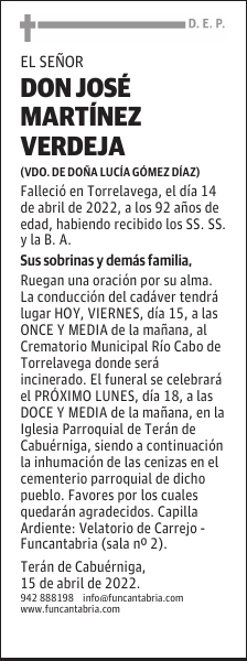 Don José Martínez Verdeja