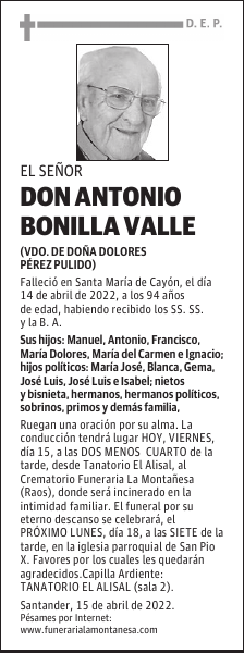 DON ANTONIO BONILLA VALLE