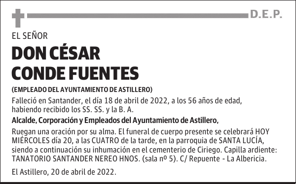 DON CÉSAR CONDE FUENTES