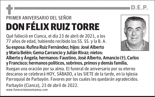 DON FÉLIX RUIZ TORRE