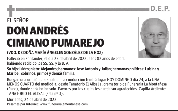 DON ANDRÉS CIMIANO PUMAREJO