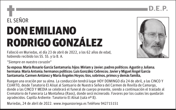 DON EMILIANO RODRIGO GONZÁLEZ
