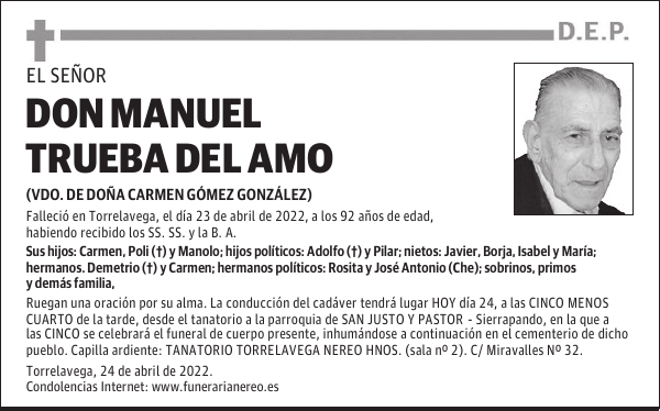 DON MANUEL TRUEBA DEL AMO