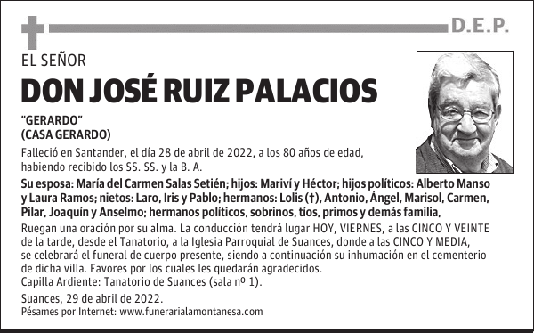 DON JOSÉ RUIZ PALACIOS