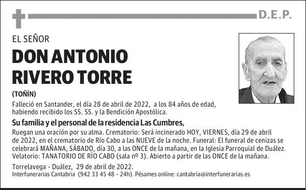 D. ANTONIO RIVERO TORRE