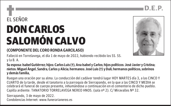 DON CARLOS SALOMÓN CALVO