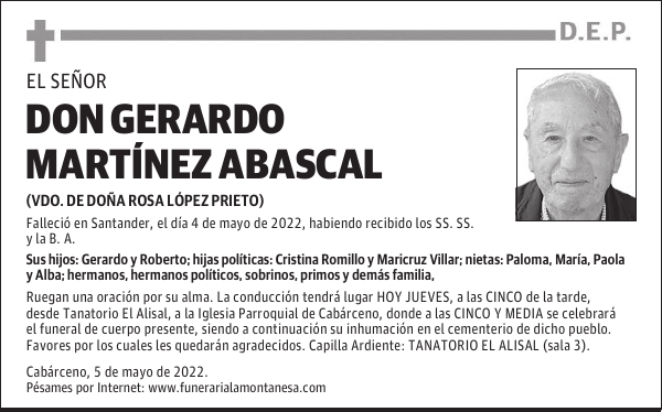 DON GERARDO MARTÍNEZ ABASCAL
