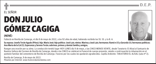 DON JULIO GÓMEZ CAGIGA