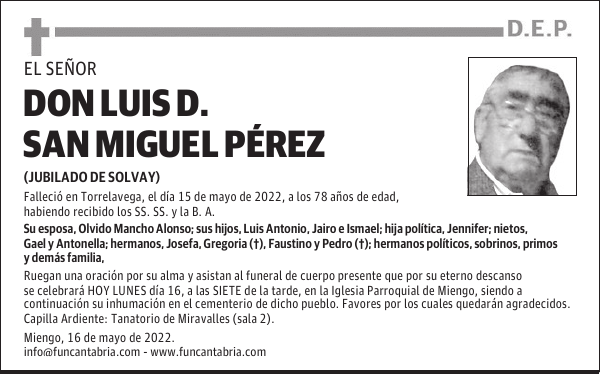 DON LUIS D. SAN MIGUEL PÉREZ