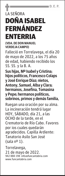 Doña Isabel Fernández Enterria