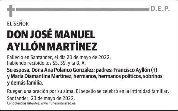 DON JOSÉ MANUEL AYLLÓN MARTÍNEZ