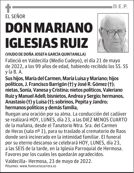 DON MARIANO IGLESIAS RUIZ