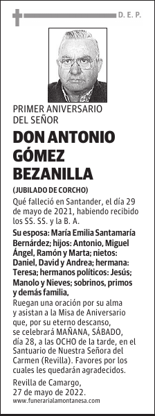 DON ANTONIO GÓMEZ BEZANILLA