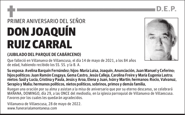 DON JOAQUÍN RUIZ CARRAL