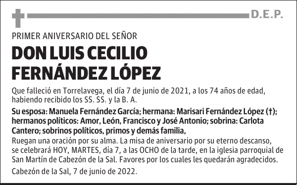 DON LUIS CECILIO FERNÁNDEZ LÓPEZ