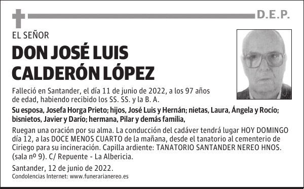 DON JOSÉ LUIS CALDERÓN LÓPEZ