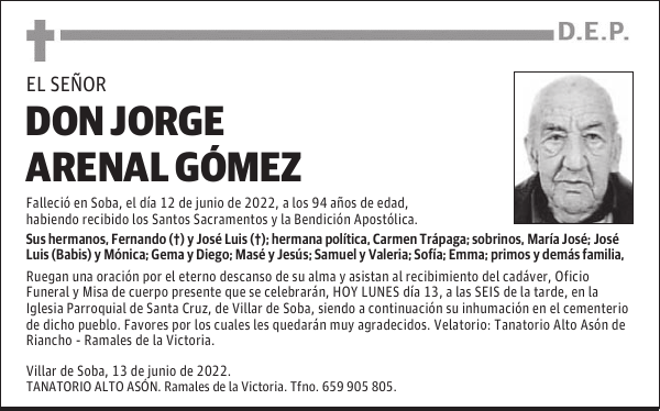 DON JORGE ARENAL GÓMEZ