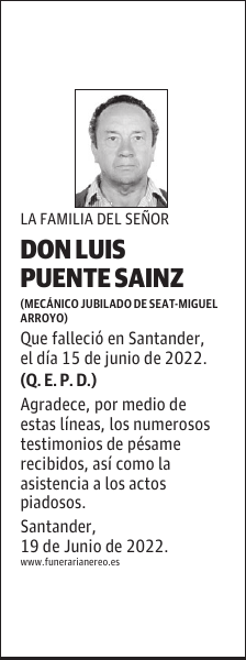 DON LUIS PUENTE SAINZ