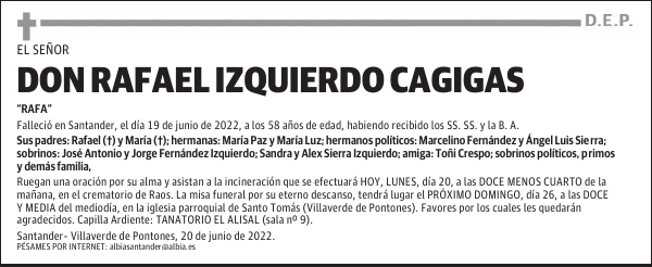 DON RAFAEL IZQUIERDO CAGIGAS