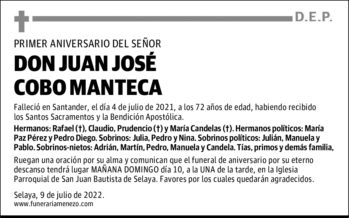 DON JUAN JOSÉ COBO MANTECA