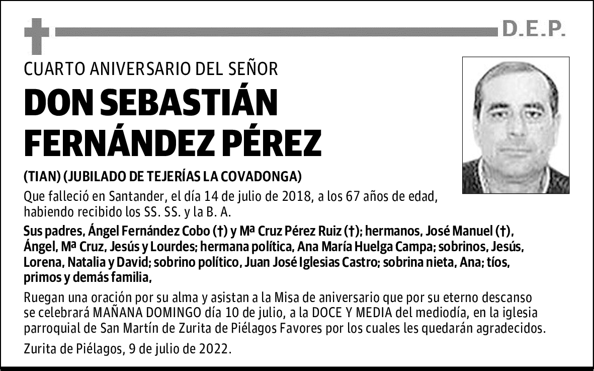 DON SEBASTIÁN FERNÁNDEZ PÉREZ