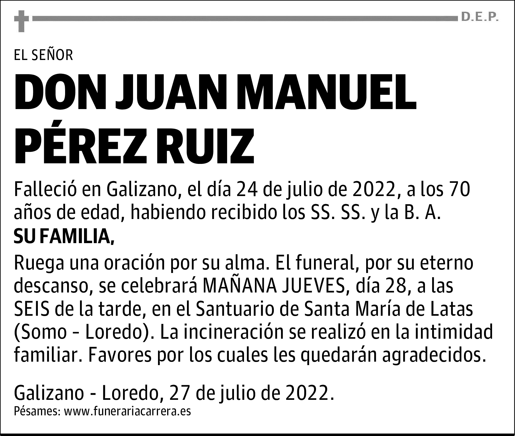 DON JUAN MANUEL PÉREZ RUIZ