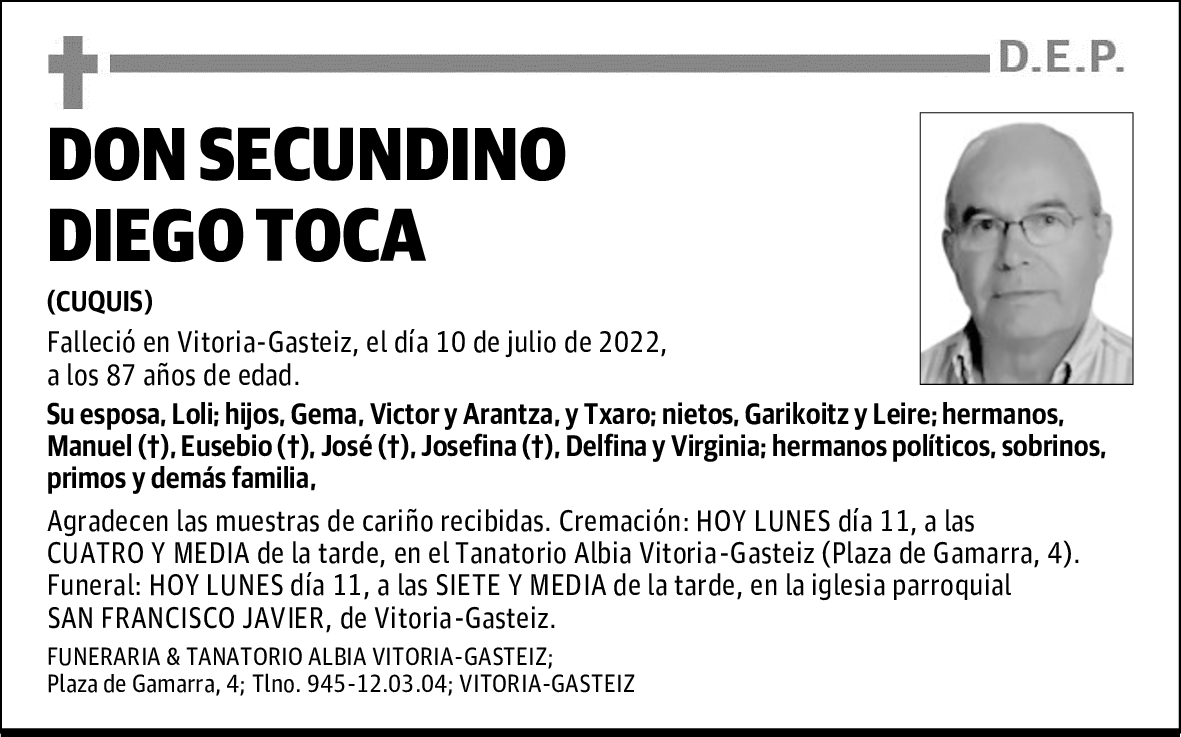 DON SECUNDINO
DIEGO TOCA