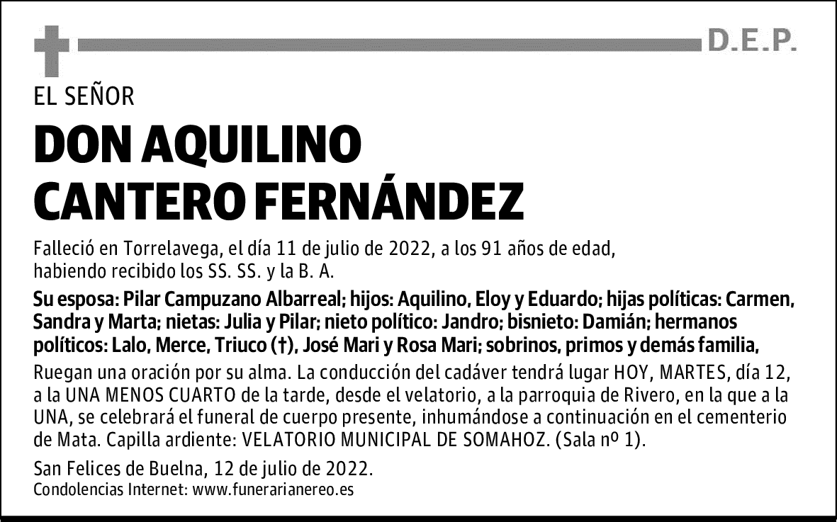 DON AQUILINO CANTERO FERNÁNDEZ