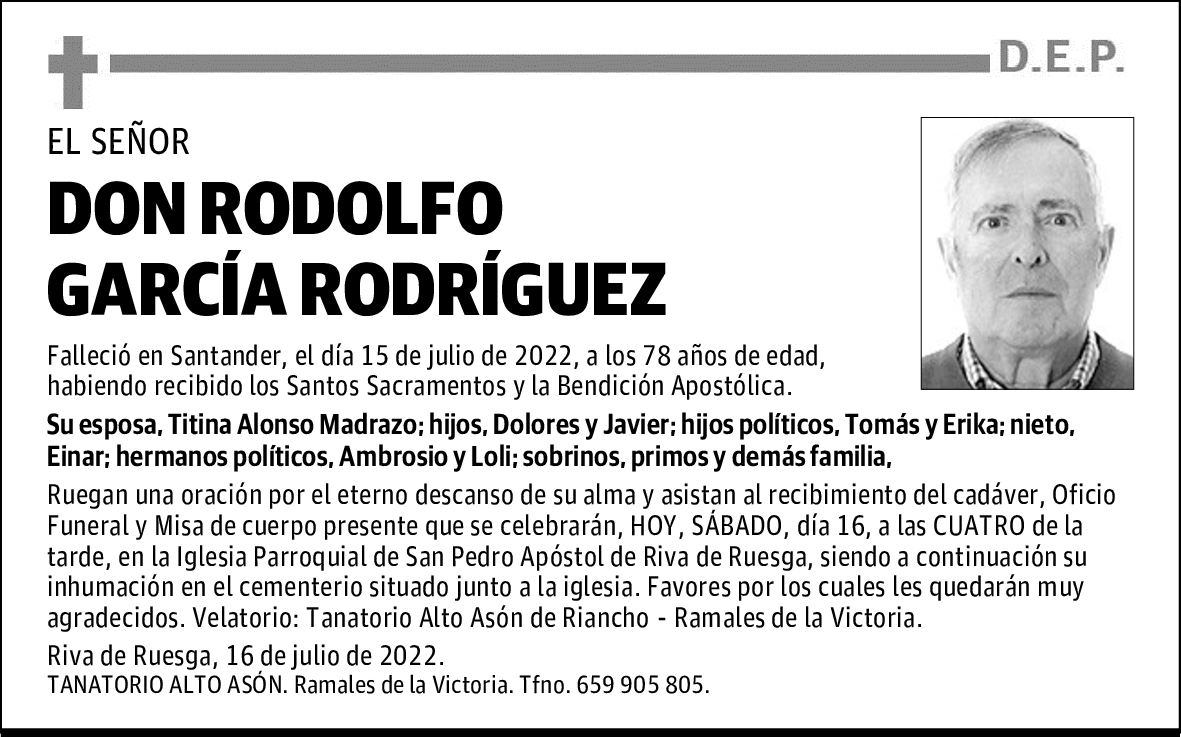 D. RODOLFO GARCÍA RODRÍGUEZ