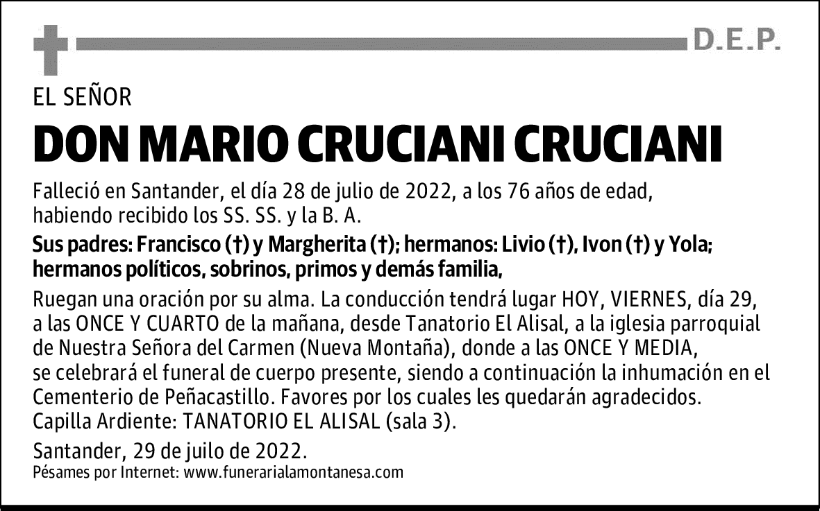 DON MARIO CRUCIANI CRUCIANI