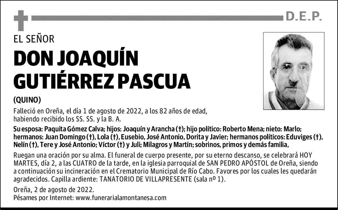 DON JOAQUÍN GUTIÉRREZ PASCUA