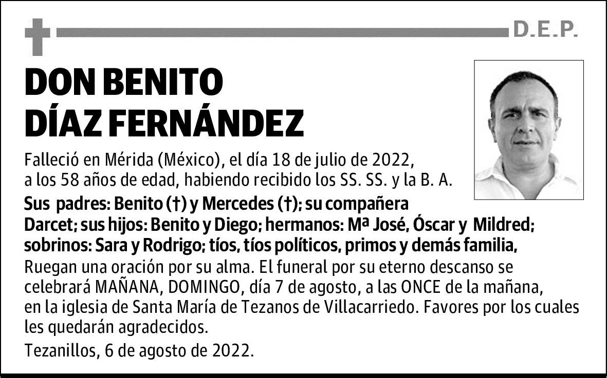 DON BENITO DÍAZ FERNÁNDEZ