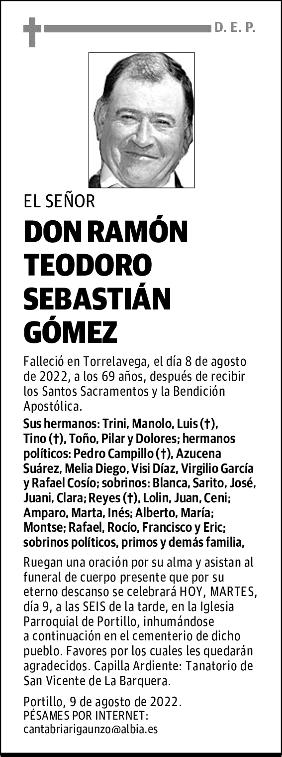 DON RAMÓN TEODORO SEBASTIÁN GÓMEZ