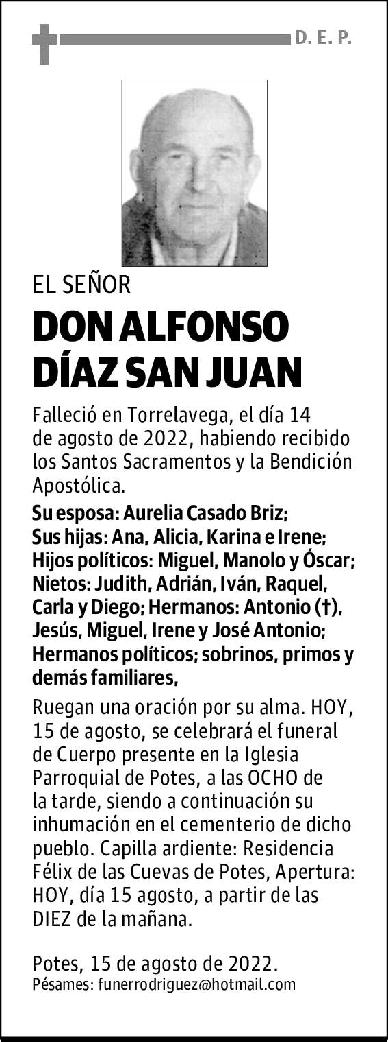 DON ALFONSO DÍAZ SAN JUAN