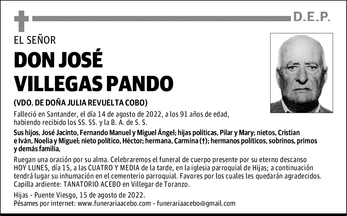 DON JOSÉ VILLEGAS PANDO