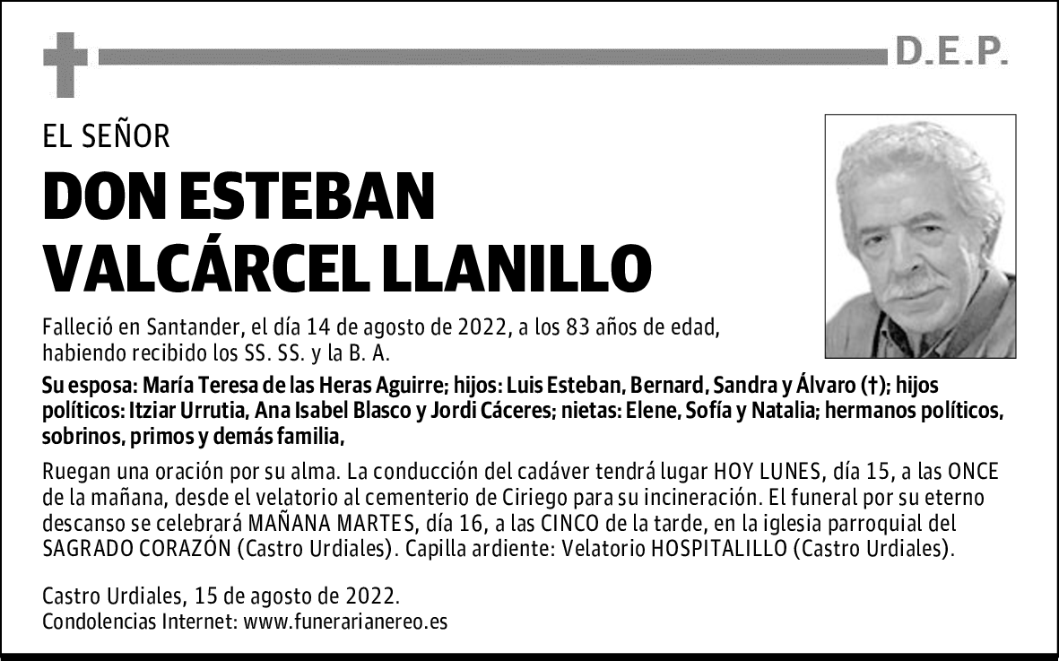 DON ESTEBAN VALCÁRCEL LLANILLO