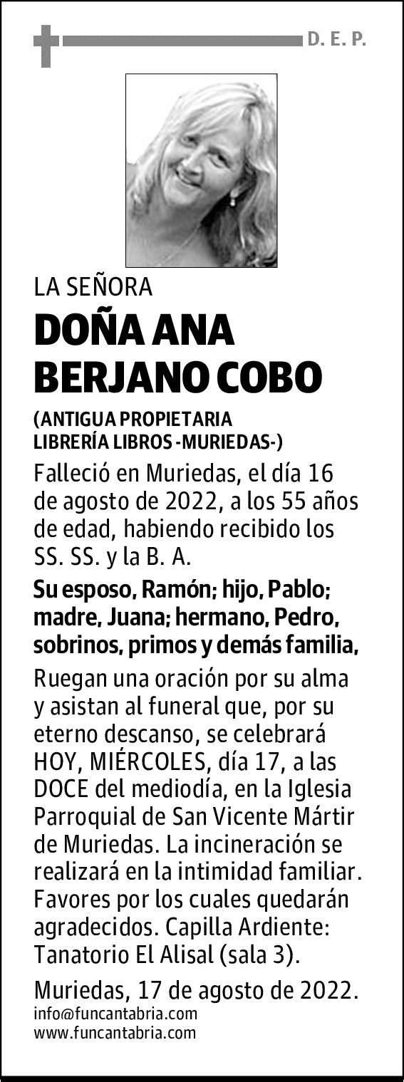 DOÑA ANA BERJANO COBO