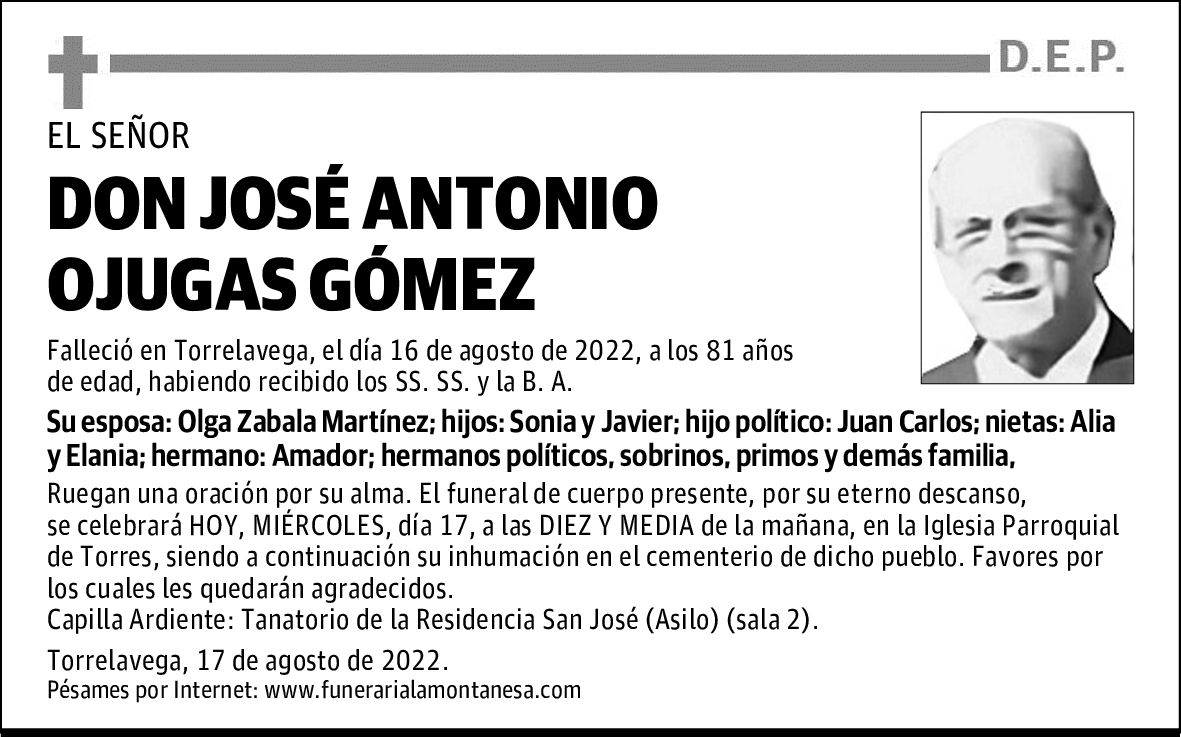 DON JOSÉ ANTONIO OJUGAS GÓMEZ