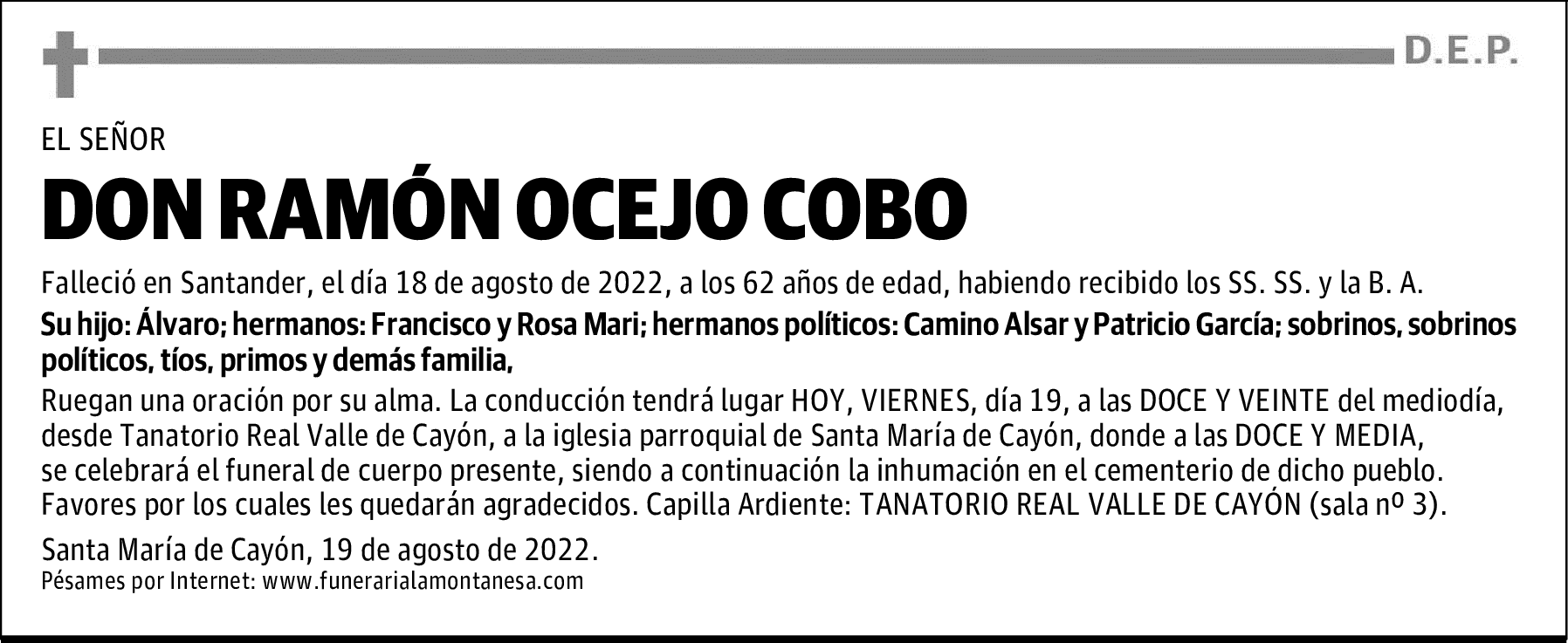 DON RAMÓN OCEJO COBO