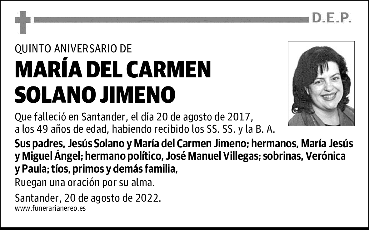 MARÍA DEL CARMEN SOLANO JIMENO