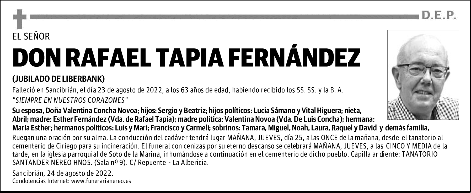 DON RAFAEL TAPIA FERNÁNDEZ