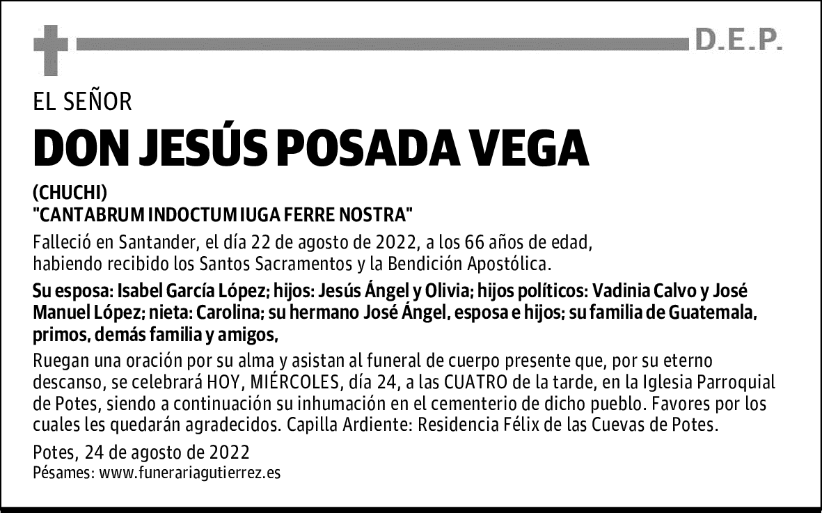 D. JESÚS POSADA VEGA