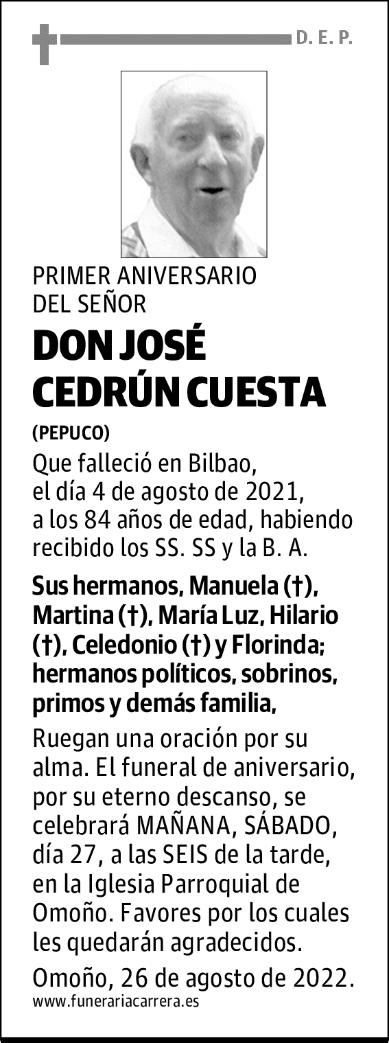 DON JOSÉ CEDRÚN CUESTA