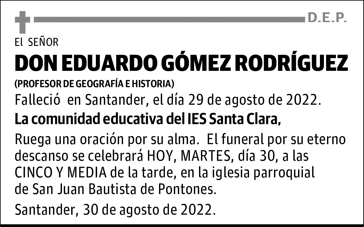 D. EDUARDO GÓMEZ RODRÍGUEZ