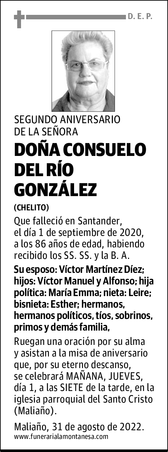 DOÑA CONSUELO DEL RÍO GONZÁLEZ
